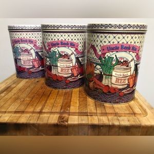 3 Uncle Bens Rice 1987 collectors tins